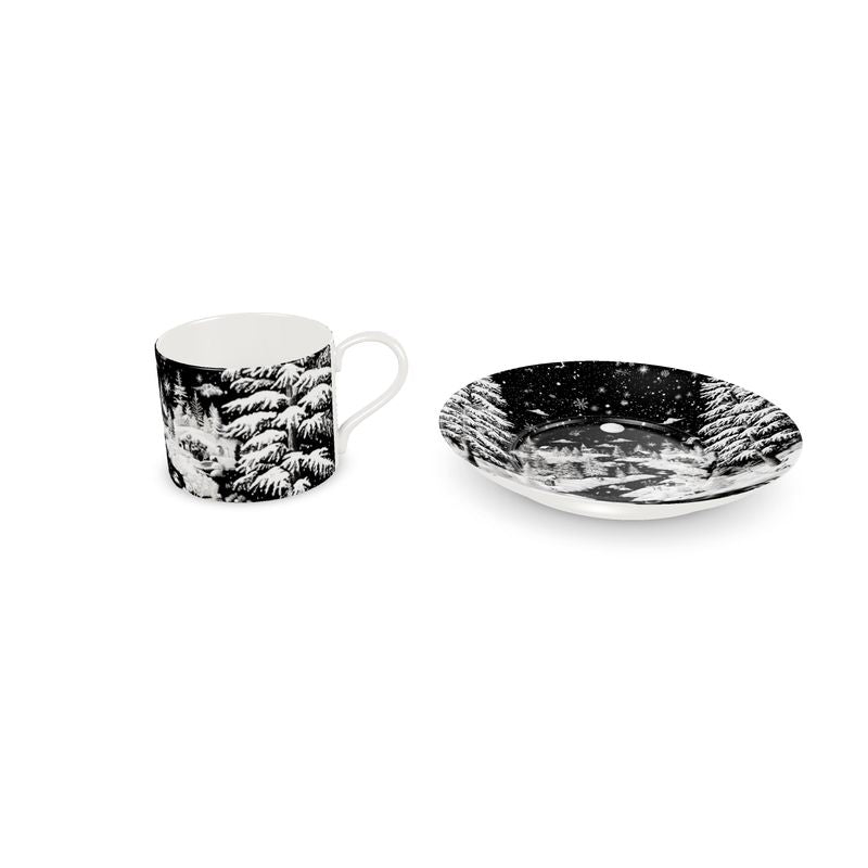 Snowy Black Bone China