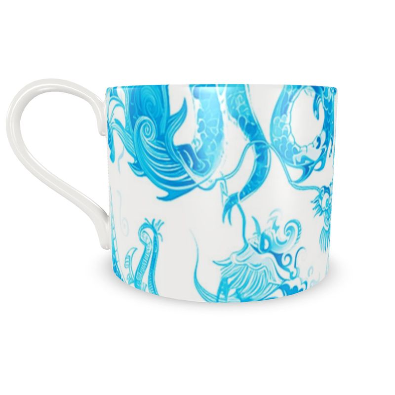 Swansey Dragon Turquoise Bone China