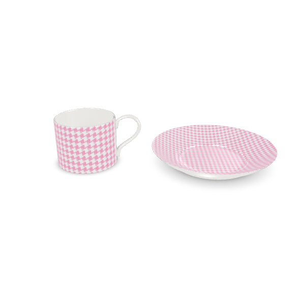 Strickland Houndstooth Petit Rose China