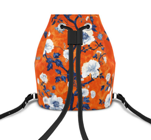 Beauchamp Russet Floral Nappa Leather Bucket Bag