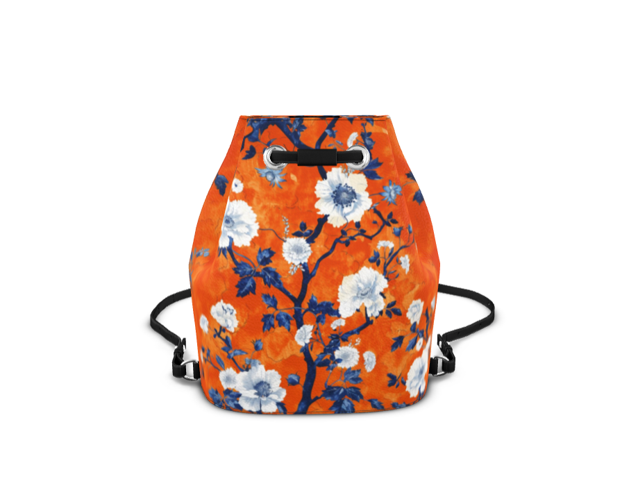 Beauchamp Russet Floral Nappa Leather Bucket Bag
