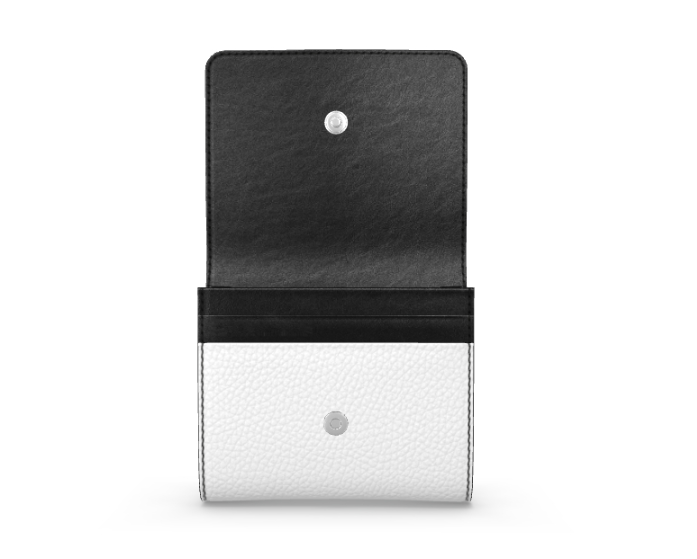 Andie Bourne Ultra Limited Edition Signature Nappa White Leather Foldover Wallet