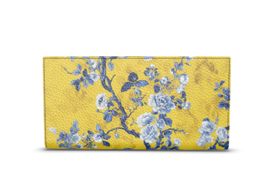 Beauchamp Goldenrod Floral Nappa Leather Travel Wallet
