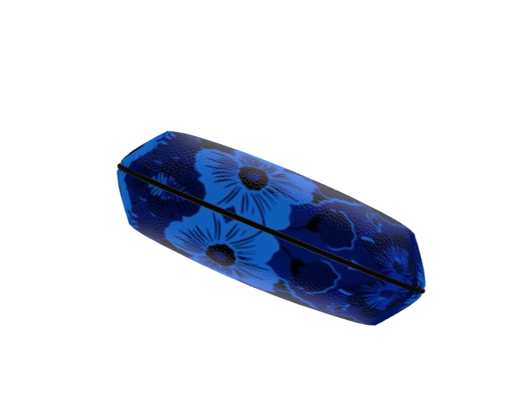Bouffant Floral Cobalt Shoulder Bag