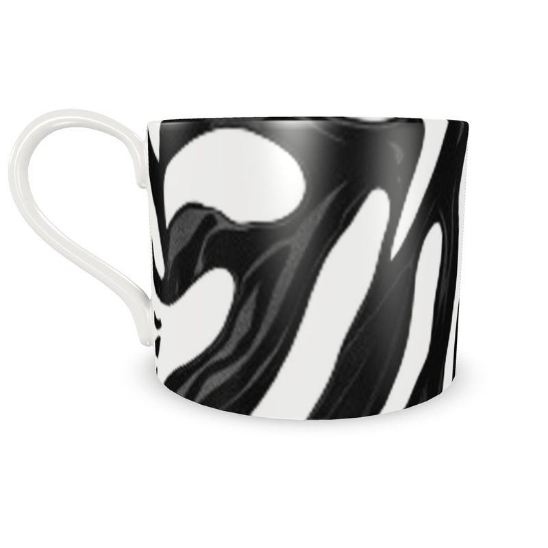 Equus Black and White Zebra Bone China