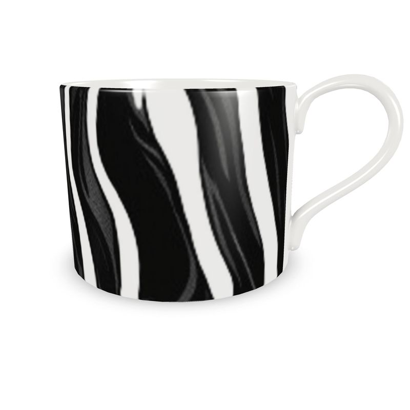 Equus Black and White Zebra Bone China