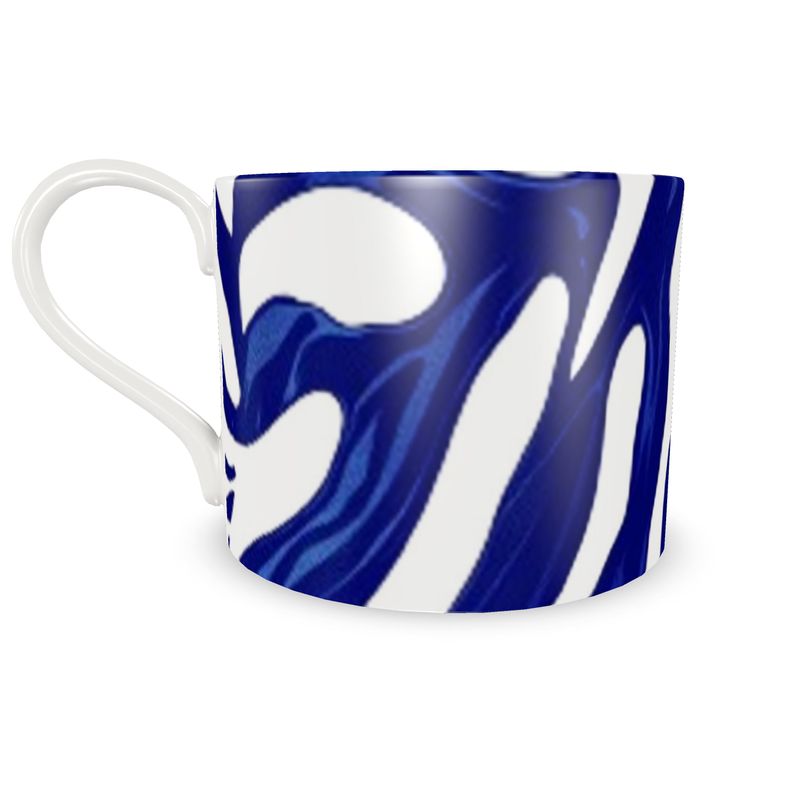 Equus Blue and White Zebra Bone China