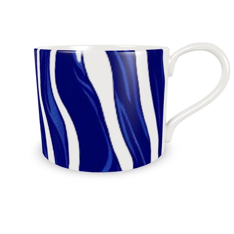 Equus Blue and White Zebra Bone China