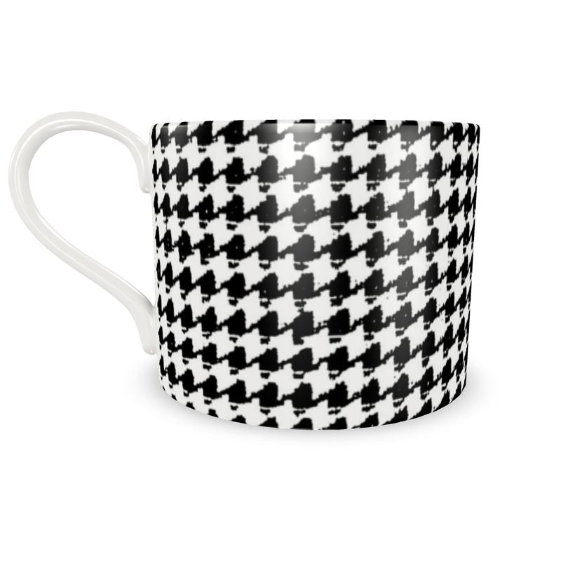 Strickland Houndstooth Noir Petit Bone China