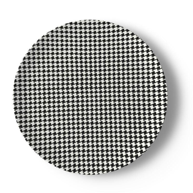 Strickland Houndstooth Noir Petit Bone China