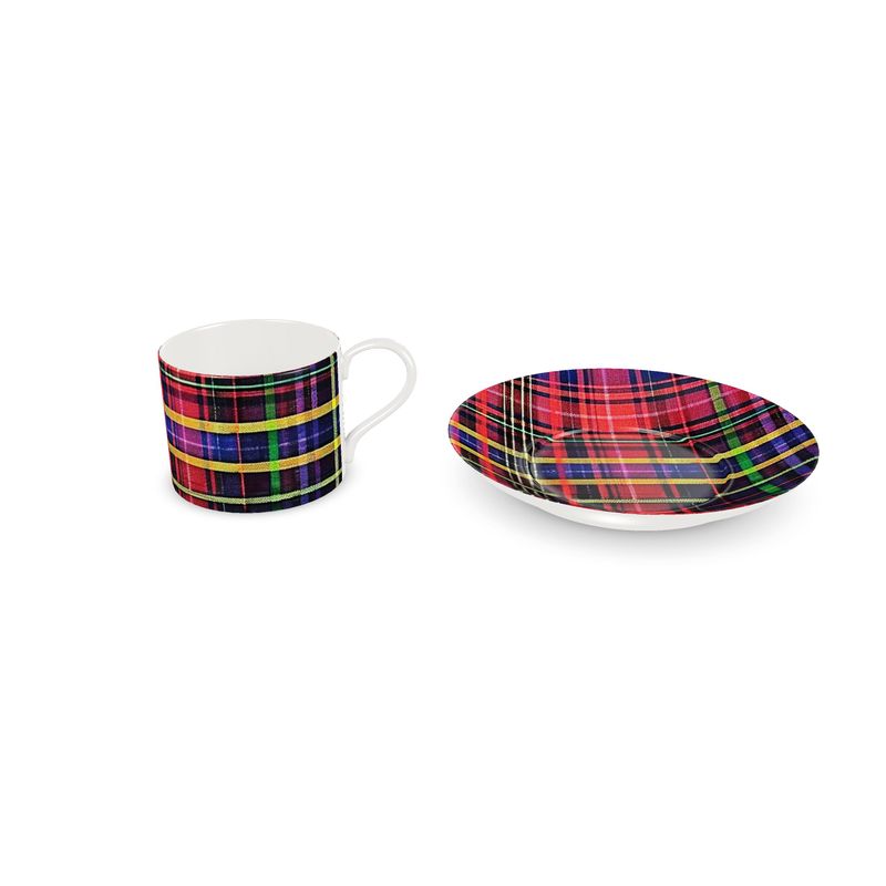 Highland Red Tartan Bone China