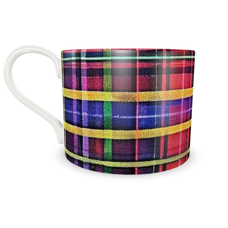 Highland Red Tartan Bone China