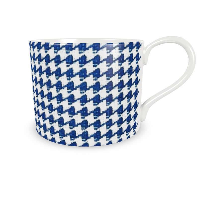 Strickland Houndstooth Bleu Petit Bone China