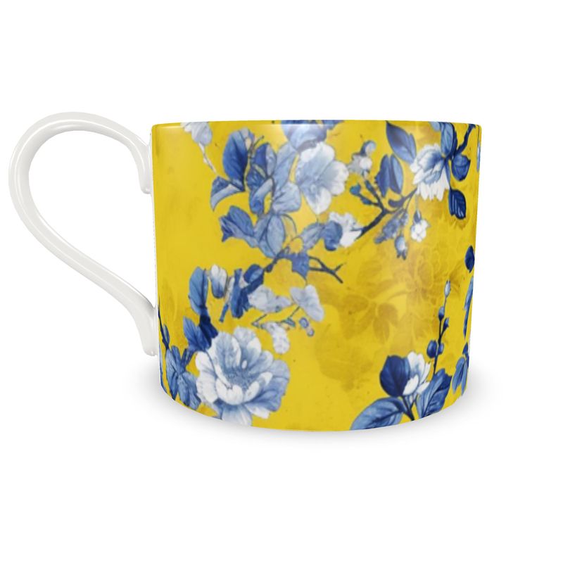 Beauchamp Goldenrod Floral Toile Bone China