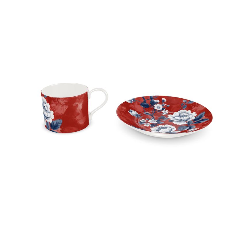 Beauchamp Rouge Floral Toile Bone China