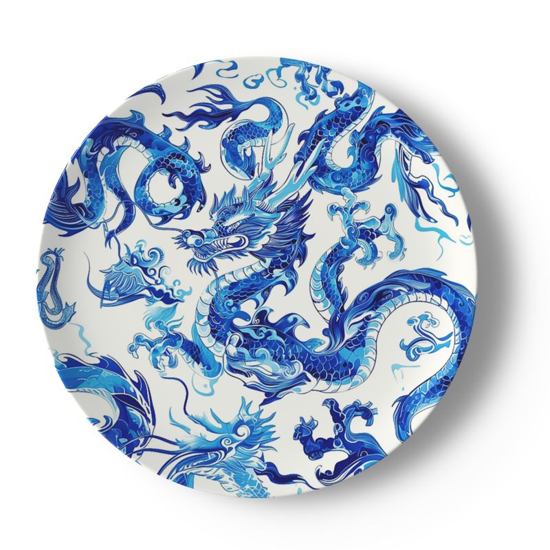 Swansey Dragon Blue Bone China