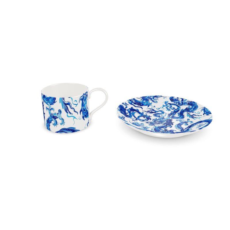 Swansey Dragon Blue Bone China