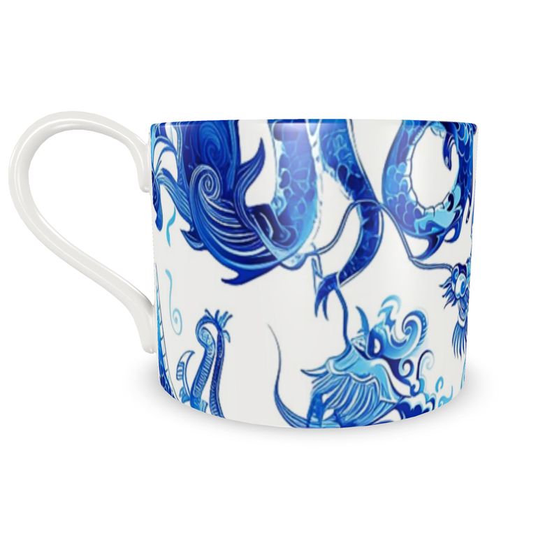 Swansey Dragon Blue Bone China