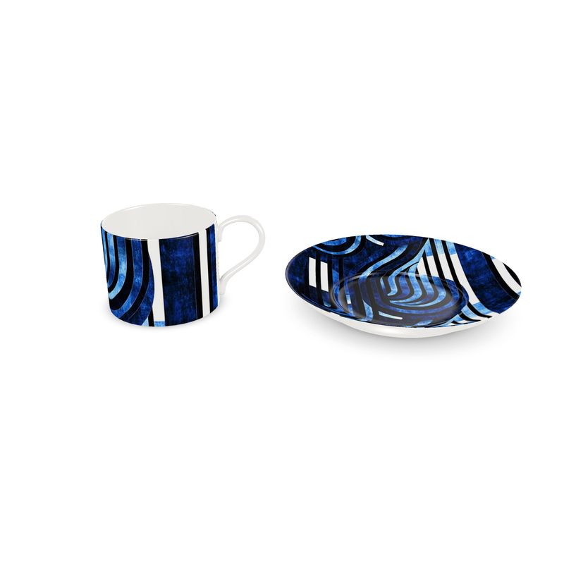 Montauk Midcentury Blue Bone China