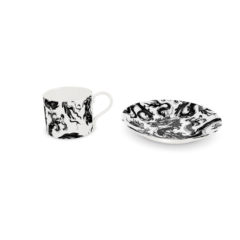 Swansey Dragon Black Bone China