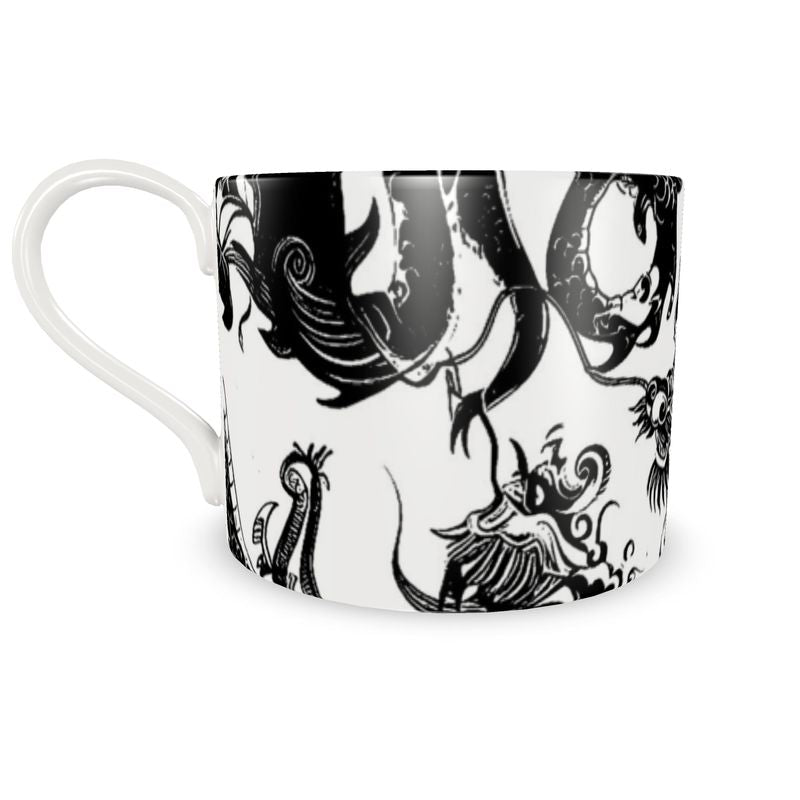 Swansey Dragon Black Bone China