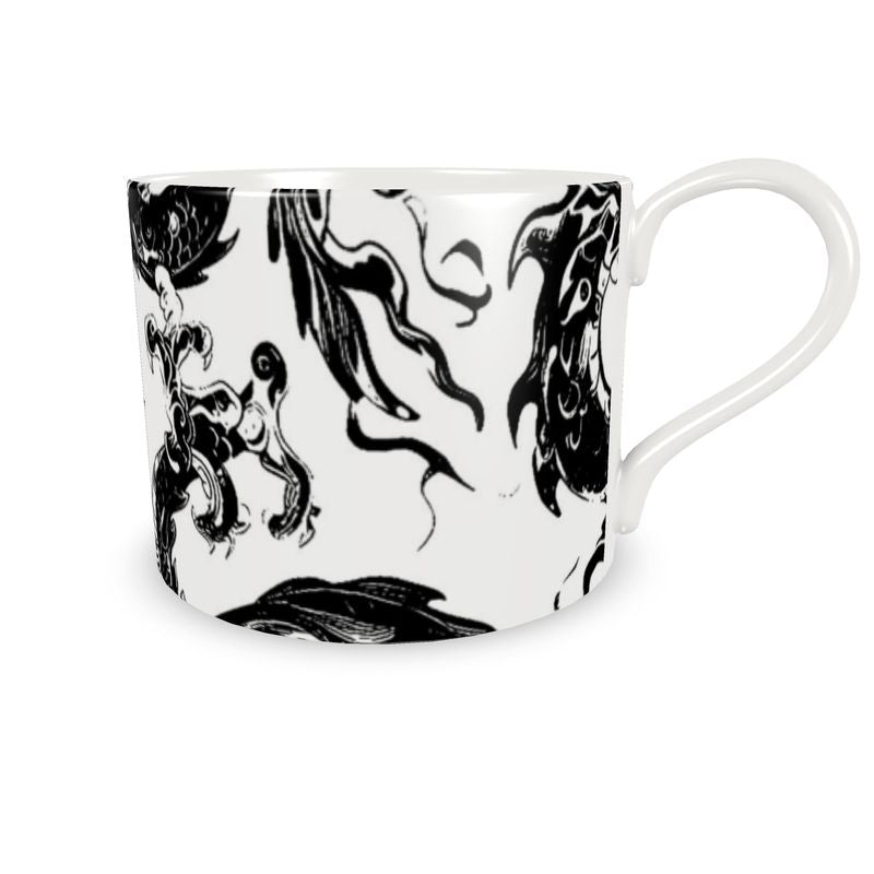 Swansey Dragon Black Bone China