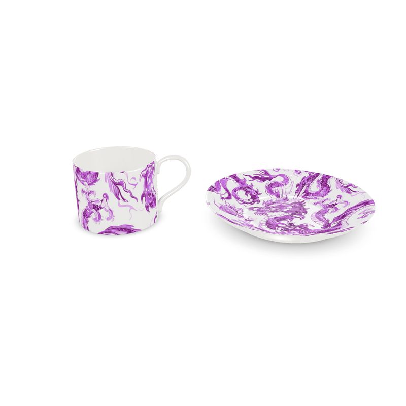 Swansey Dragon Purple Bone China