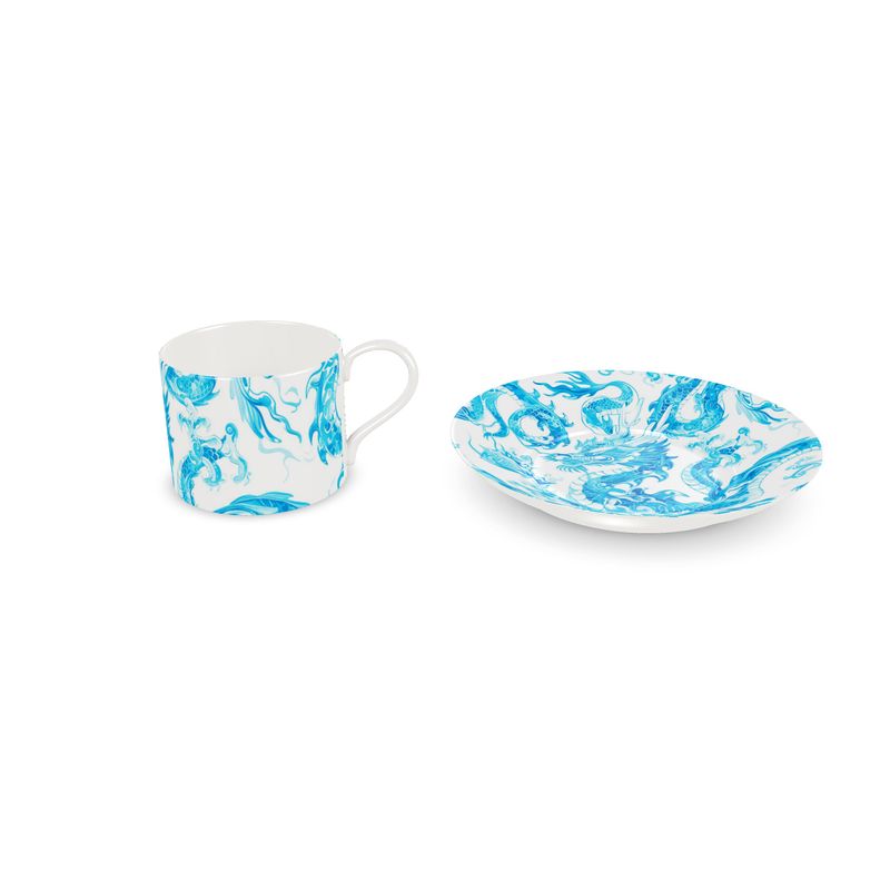 Swansey Dragon Turquoise Bone China