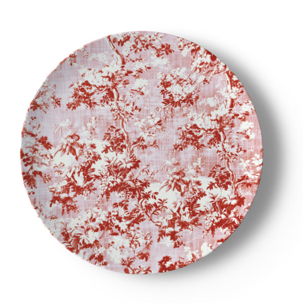 Millicent Dark Red Floral Toile Bone China