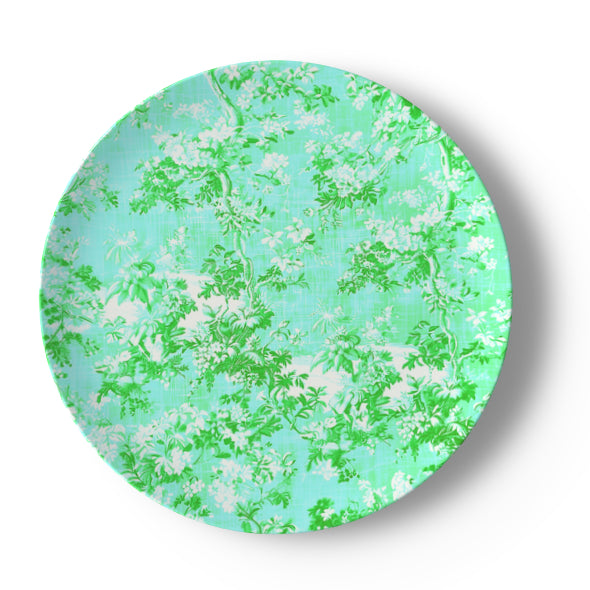 Millicent Aqua-Vert Toile Bone China