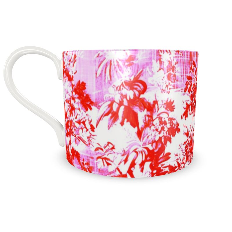 Millicent Rouge and Rose Floral Toile Bone China