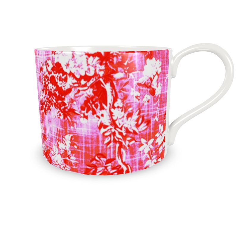 Millicent Rouge and Rose Floral Toile Bone China