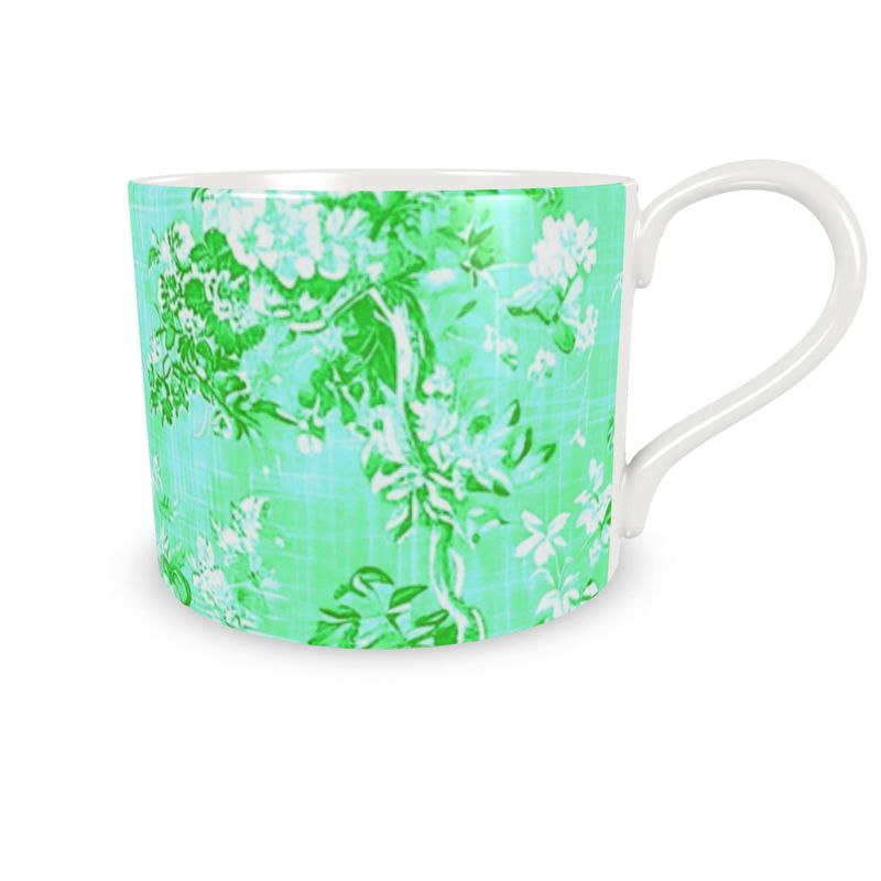 Millicent Aqua-Vert Toile Bone China