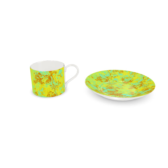 Millicent Chartreuse Floral Toile Bone China