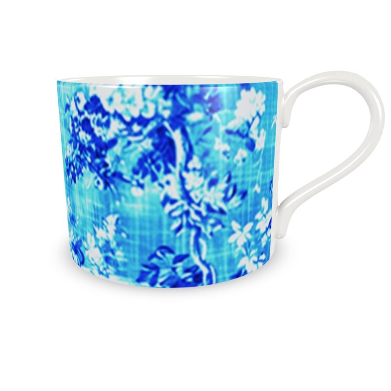 Millicent Cobalt on Turquoise Toile Bone China