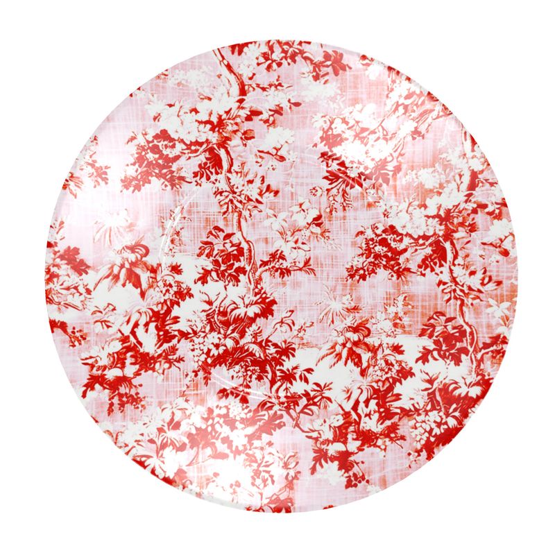 Millicent Bright Red Floral Toile Bone China