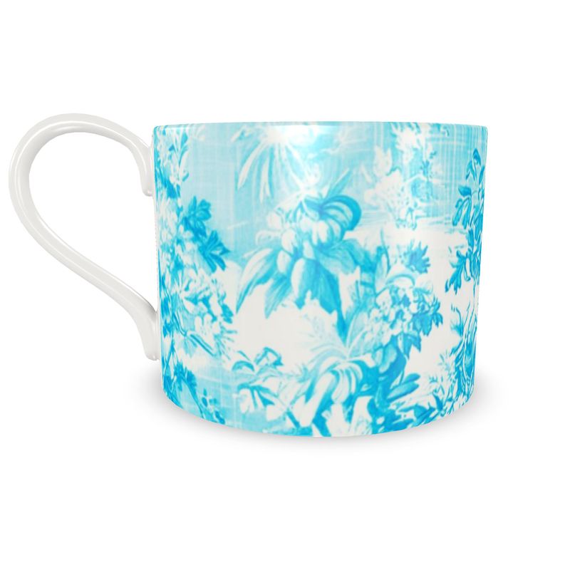 Millicent Turquoise Floral Toile Bone China