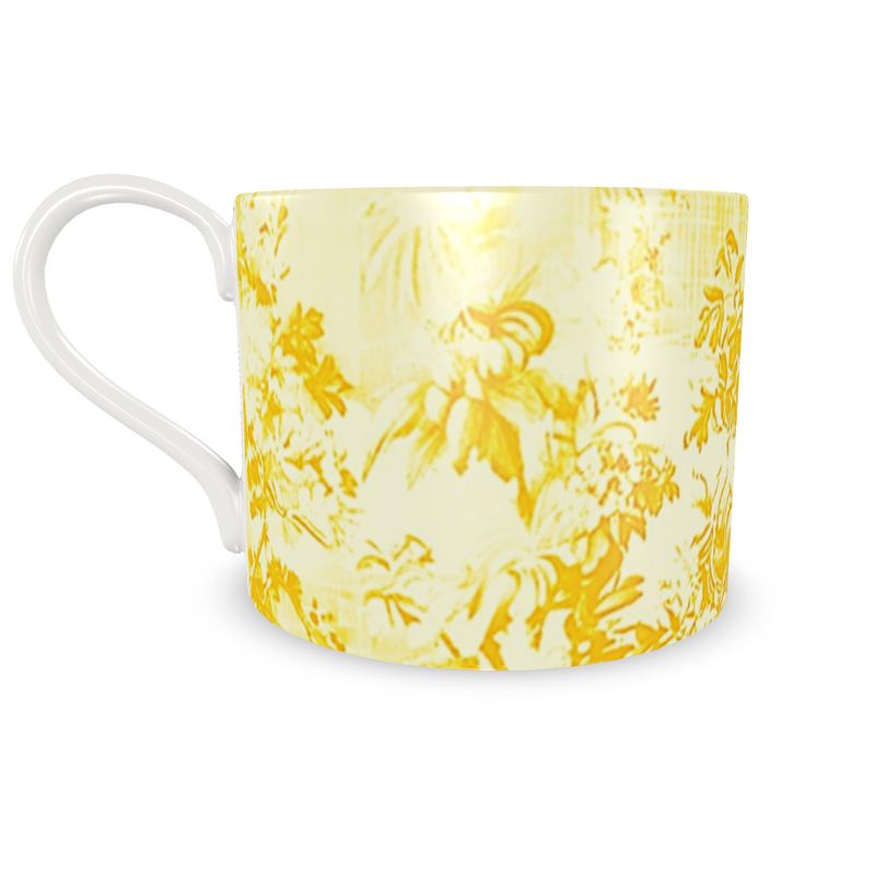 Millicent Yellow Floral Toile Bone China