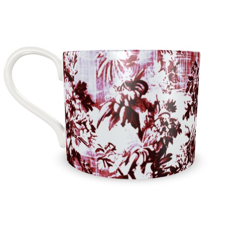 Millicent Wine Floral Toile Bone China