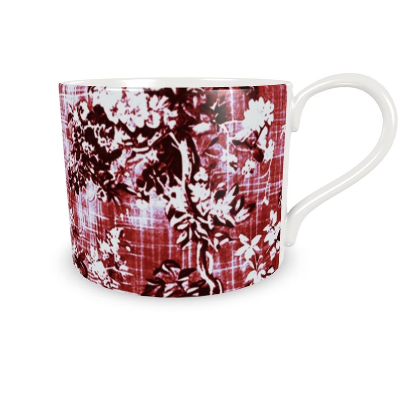 Millicent Wine Floral Toile Bone China