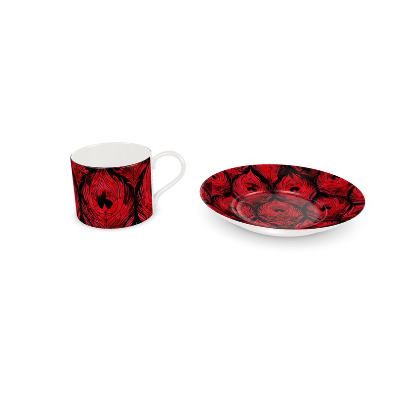 Feather Ruby Bone China