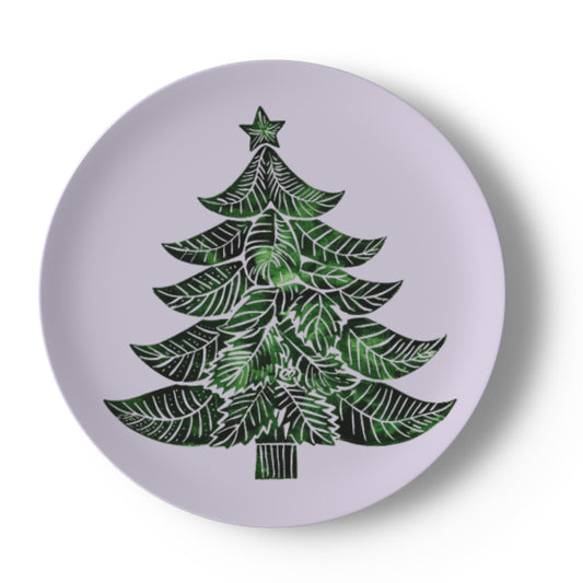 Catskills Christmas Tree on Lavender Bone China