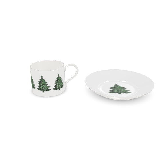 Catskills Christmas Tree on White Bone China