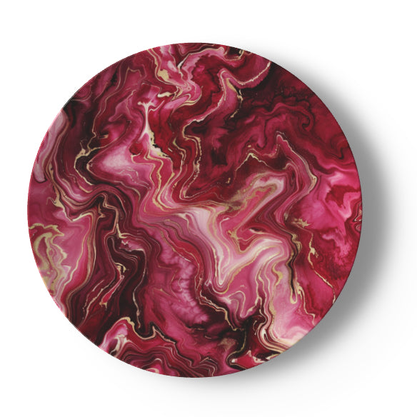 Marble in Garnet Bone China