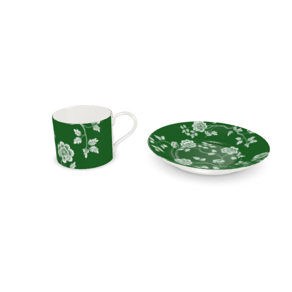 Hamlin Green Floral Bone China