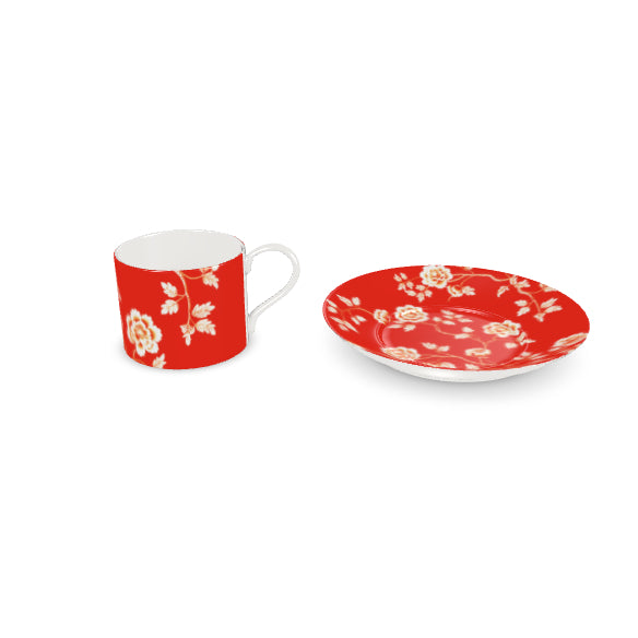 Hamlin Red Floral Bone China