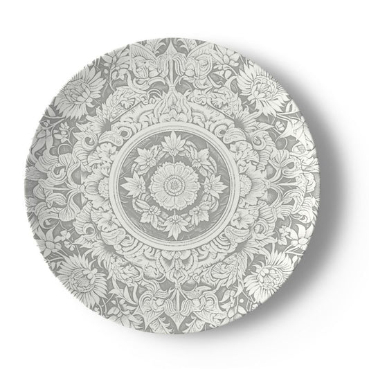 Astorbourne Medallion Gray Floral Bone China