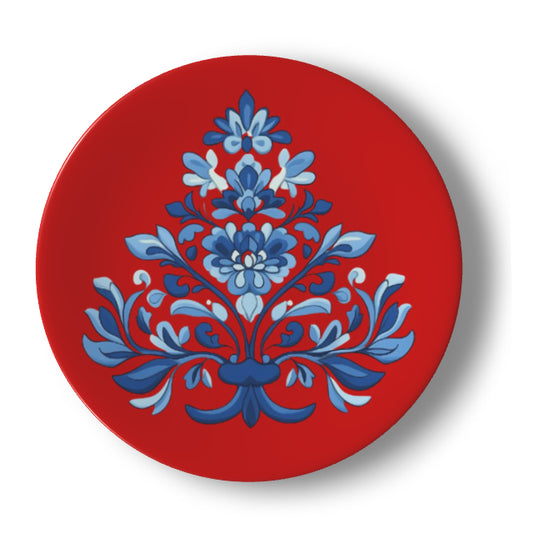 Talavera Tree on Red Bone China