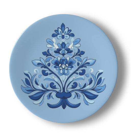 Talavera Tree on Blue Bone China