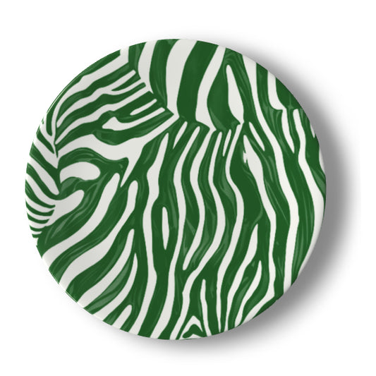 Equus Green and White Zebra Bone China